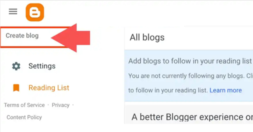 Start a Blog with Blogger- Start creating a blog on Blogger